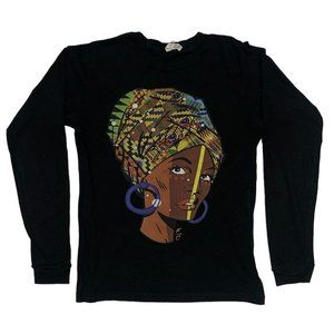 Bella Canvas Black Unisex African Woman Graphic Tee Small